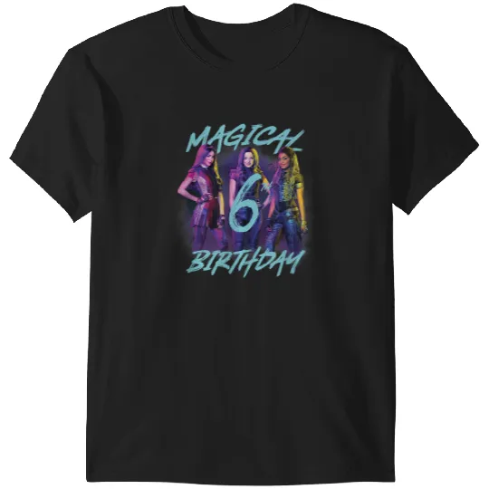 Disney Descendants 3 Magical 6th Birthday Group Poster T-Shirt T-Shirts