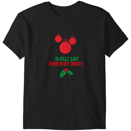 SMELLS LIKE CHRISTMAS SPIRIT  : Mickey Disney Christmas, Disney Christmas T-Shirts