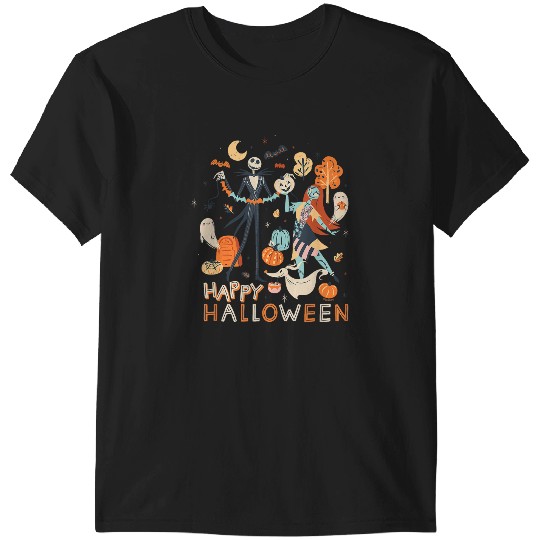 Disney The Nightmare Before Christmas Jack & Sally Halloween T-Shirts