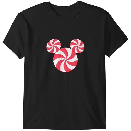 Disney NEW Mickey Icon Christmas Peppermint Candy Holiday T-Shirts