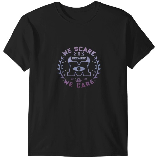 Disney Pixar Monsters Inc. We Scare Because We Care Logo T-Shirts