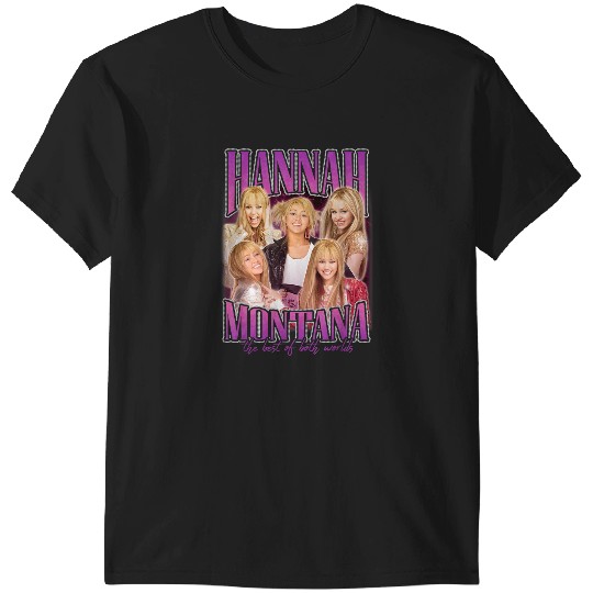 Disneyss Hannah Montana The Best Popstar Collage Chest Poster T-Shirts