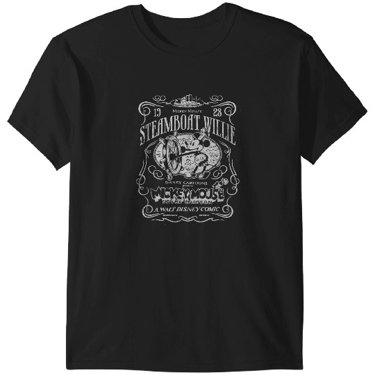 Discover Disney 100 Mickey Mouse Steamboat Willie Poster Homage D100 T-Shirts
