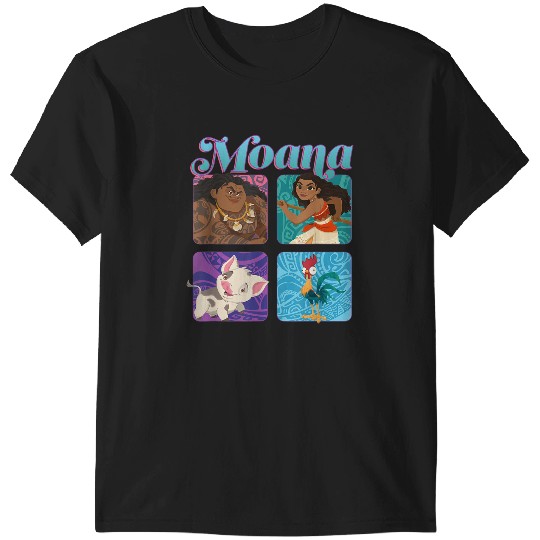Discover Disneyss Moana Pua Maui Hei Hei Retro Box Up Chest Panels T-Shirts