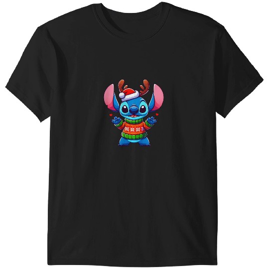 Discover Santa Stitch Happy New Year Stitch  1: Mickey Disney Christmas, Disney Christmas T-Shirts