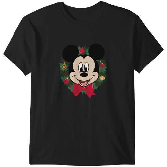Mouse Christmas Wreath Portrait Hoodie  : Mickey Disney Christmas, Disney Christmas T-Shirts