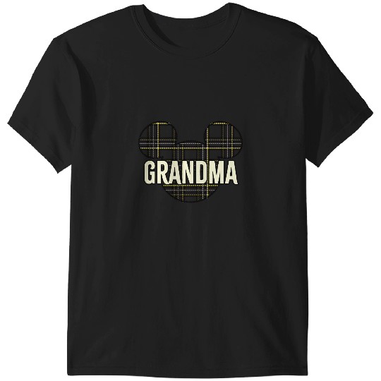 Discover Disney Mickey And Friends Christmas Plaid Grandma T-Shirts