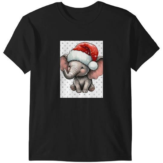 Discover Christmas Elephants Pack - Cute Elephant Wearing Santa Clause Hat Bundle Sticker1, Disney Elephant Dumbo Christmas , Dumbo Christmas T-Shirts
