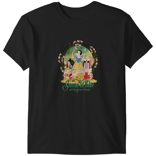 Discover Disney Snow White Group Shot Classic Poster Floral Wreath T-Shirts