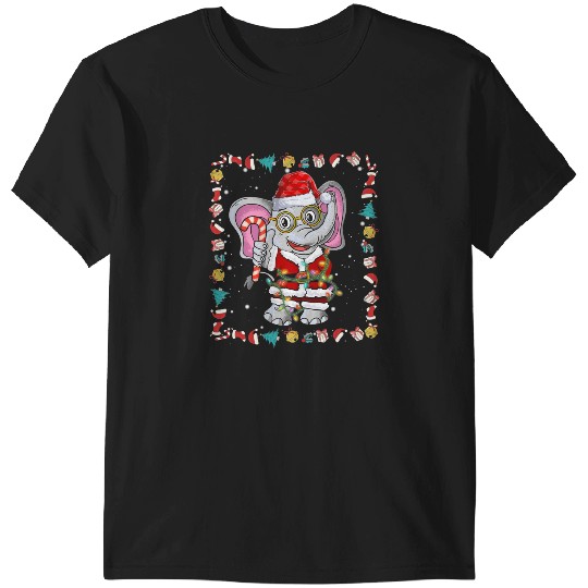 Discover Christmas Elephants Funny Santa Hat Lights Decorations Sticker, Disney Elephant Dumbo Christmas , Dumbo Christmas T-Shirts