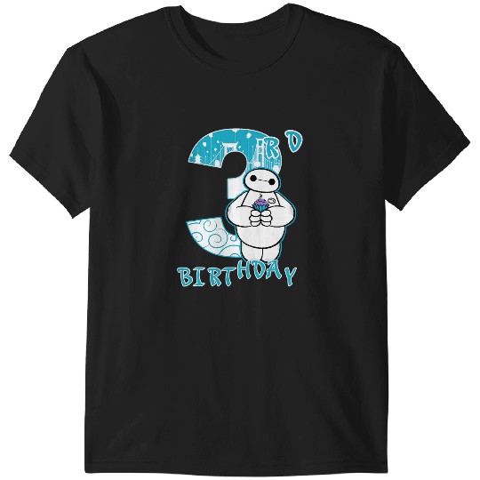 Disney Big Hero 6 Baymax 3rd Birthday Cupcake Portrait T-Shirts
