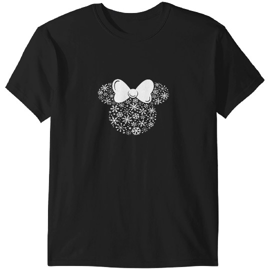 Discover Disney Minnie Mouse Icon Winter Holiday Christmas Snowflakes Long Sleeve T-Shirt T-Shirts