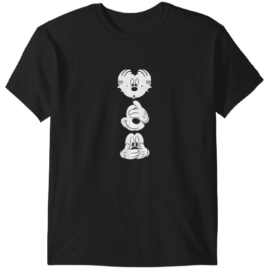 Discover Disney Mickey Mouse Three Faces Hoodie T-Shirts