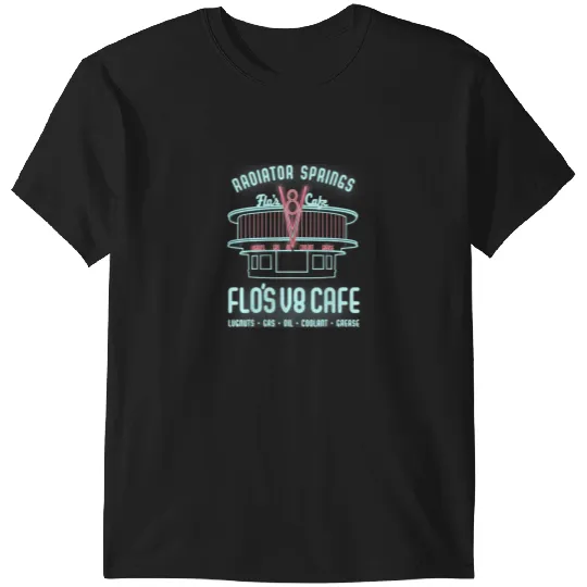 Discover Disney Pixar Cars Flos V8 Cafe Neon Sign  Poster T-Shirts
