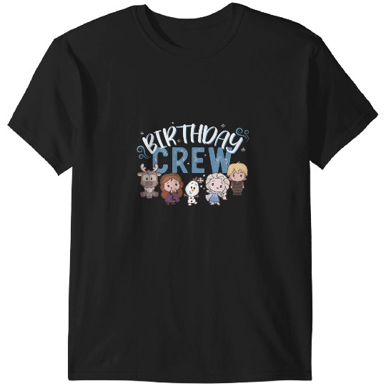 Discover Disney Frozen Birthday Crew Cute Chibi Group Shot Big Logo T-Shirts