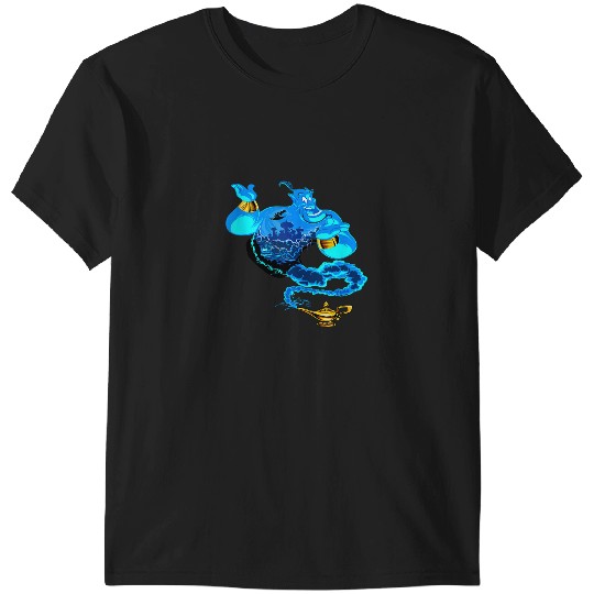 Disney Aladdin Genie Portrait Agrabah Fill Tank Top T-Shirts