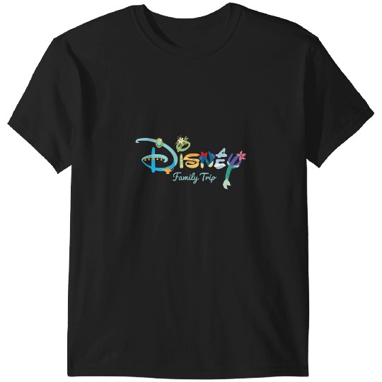 Discover Disney Princess Letters Logo Disney Matching Family Trip T-Shirts