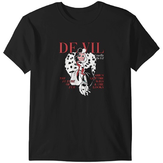 Discover Disney Villains Cruella De Vil Magazine Cover T-Shirts