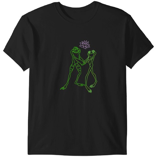 Discover Disney Princess And The Frog Tiana Naveen Frogs Left Chest T-Shirts