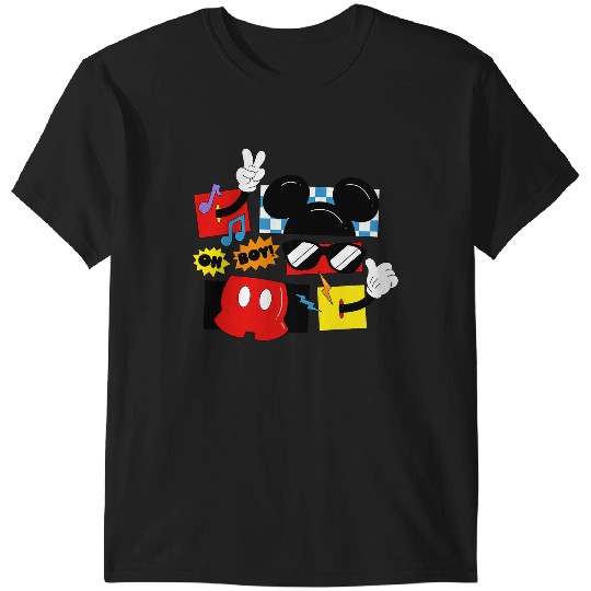 Discover Disney Mickey And Friends Oh Boy Retro Mickey Shapes T-Shirts
