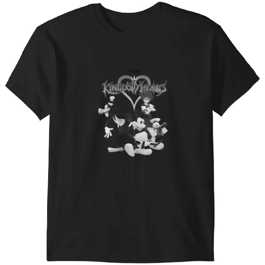 Disney Kingdom Hearts Retro Vintage Bw Sora Disney Crew T-Shirts