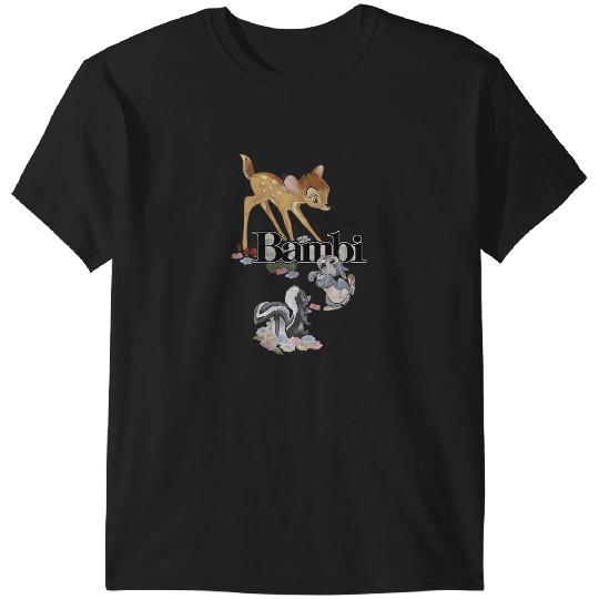 Disney Bambi Classic Group Shot Title Logo T-Shirts