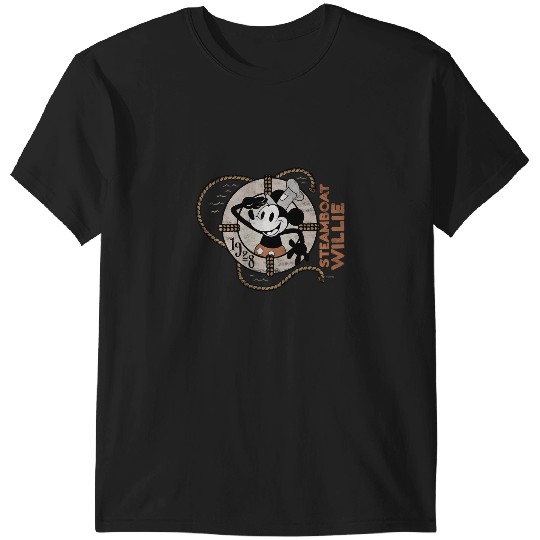 Discover Disney 100 Mickey Mouse Steamboat Willie Distressed D100 T-Shirts
