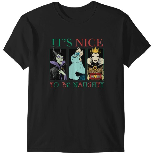 Discover Disneyss Villains Holiday Christmas Its Nice To Be Naughty T-Shirts