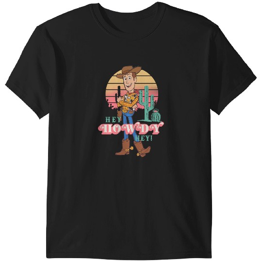Discover Disney Pixar Toy Story 4 Woody Hey Howdy Hey Retro Portrait Long Sleeve T-Shirts