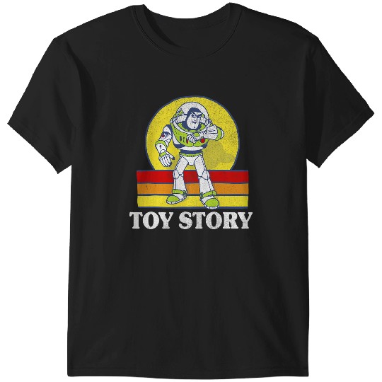 Discover Disney Pixar Toy Story Buzz Lightyear Retro Portrait Logo T-Shirts