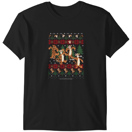 Discover Disney Christmas Winnie The Pooh Tigger Ugly Sweater T-Shirts