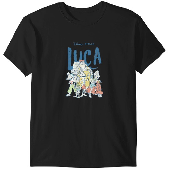 Discover disney Pixars luca group shot logo T-Shirts
