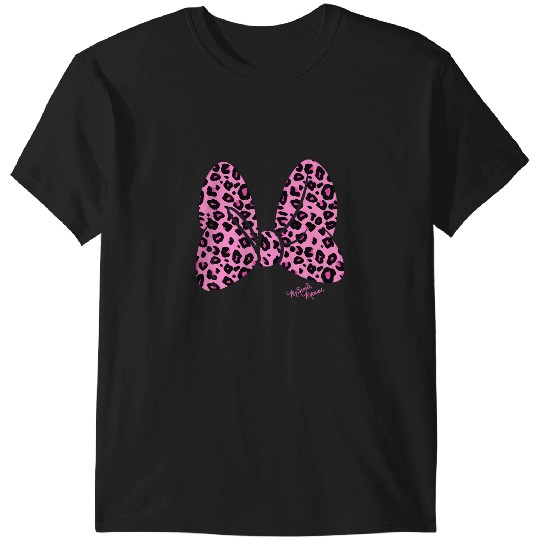 Discover Disney Minnie Mouse Pink Animal Print Classic Bow T-Shirts