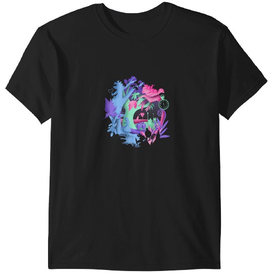Discover Disney Alice In Wonderland Neon Forest Silhouett T-Shirts
