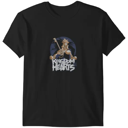 Disney Kingdom Hearts Sora Warrior Stance Graffiti Vintage T-Shirts