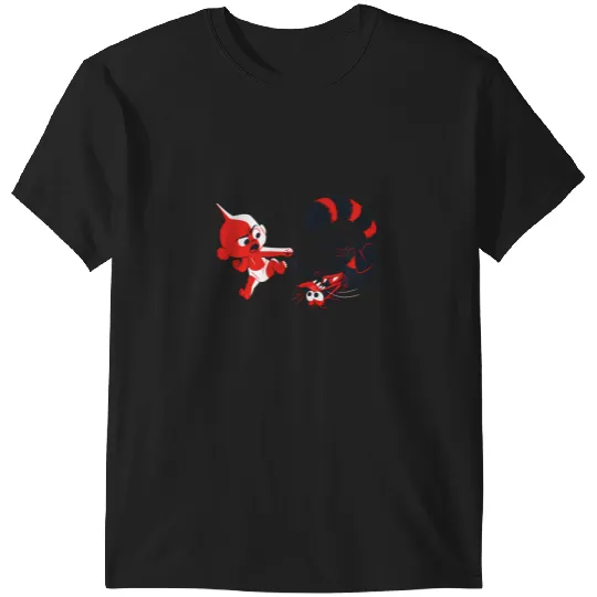 Disney Pixar Incredibles Angry Jack-Jack Vs. Racoon T-Shirts