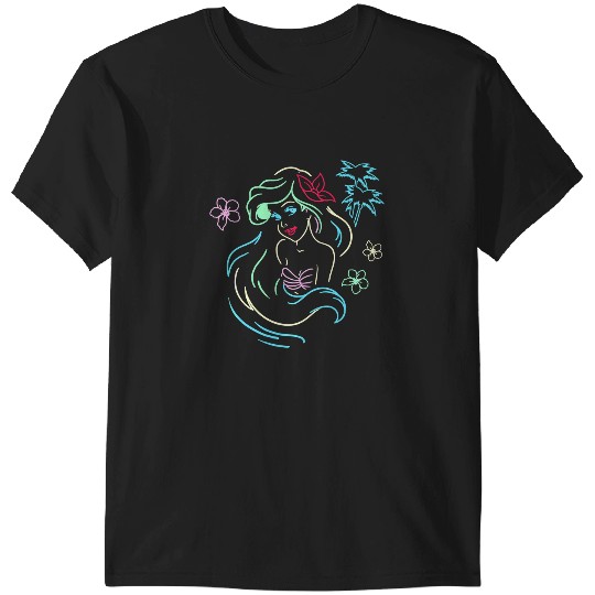 Discover disney little mermaid ariel neon lights graphic T-Shirts