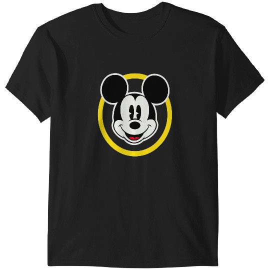 Amazonss Essentials Disney Smiling Mickey in Yellow Circle T-Shirts