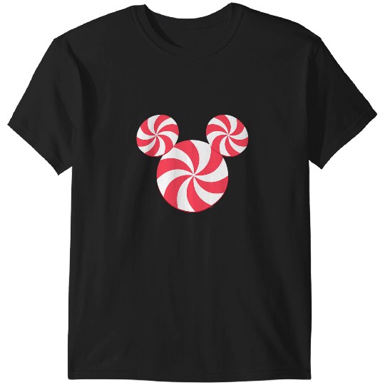 Disney NEW Mickey Icon Christmas Peppermint Candy Holiday T-Shirts