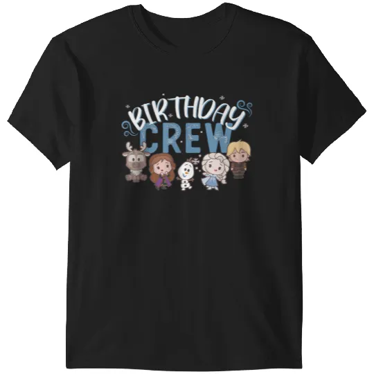 Discover Disneyss Frozen Birthday Crew Cute Chibi Group shots Big Logo T-Shirts