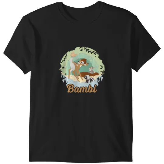 Disney Bambi Thumper And Flower Paper Cut Portrait T-Shirts