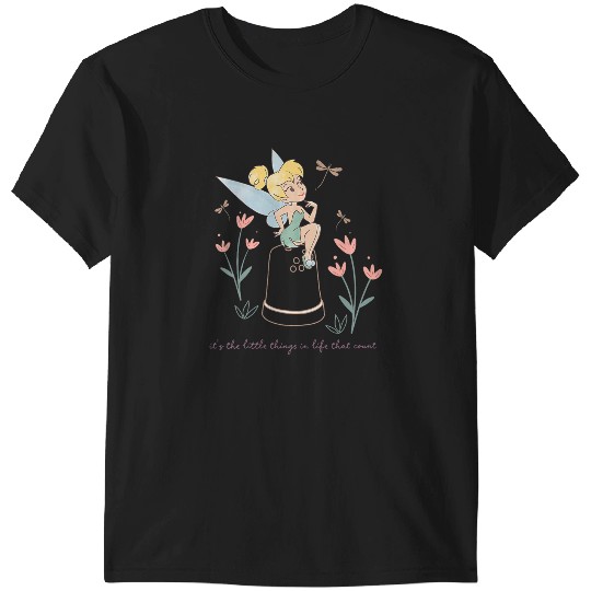 Womens Disney Tinker Bell It’s The Little Things In Life Retro Logo V-Neck T-Shirts