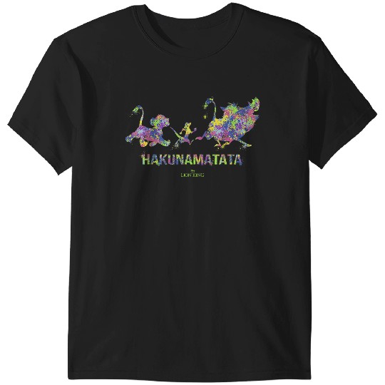Disneyss The Lion King Hakuna Matata Paint Splatter Silhouette T-Shirts