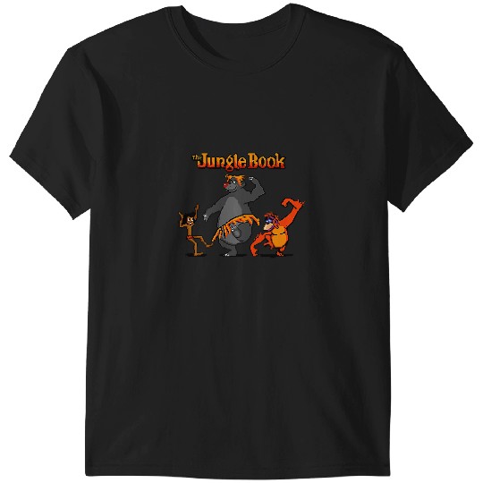 Discover Book Fun Disney The Jungle Book Pixel Group Logo T-Shirts