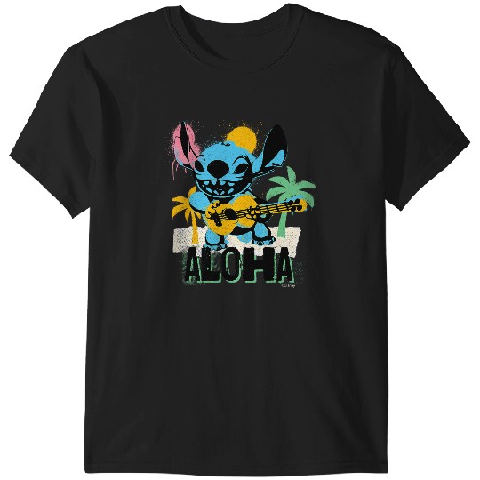 Discover Disney Lilo & Stitch Galactic Grunge Aloha Stitch T-Shirts