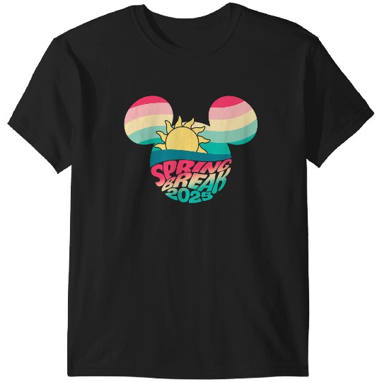 Discover Disneyss Mickey And Friends Springs Break 2025 Mickey Big Logo T-Shirts