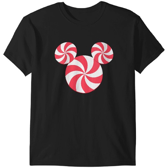 Discover Disneyss New Mickey Icon Christmas Peppermint Candy Holiday T-Shirts
