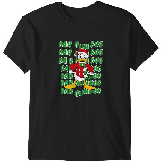 Disneys donald duck bah humbug christmas text stack T-Shirts