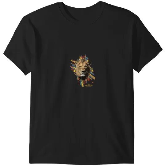 Disneyss Mufasa The Lion King Movie Faces And Textile Patterns T-Shirts
