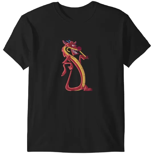 Disney Mulan Mushu Neon Accent Portrait T-Shirts